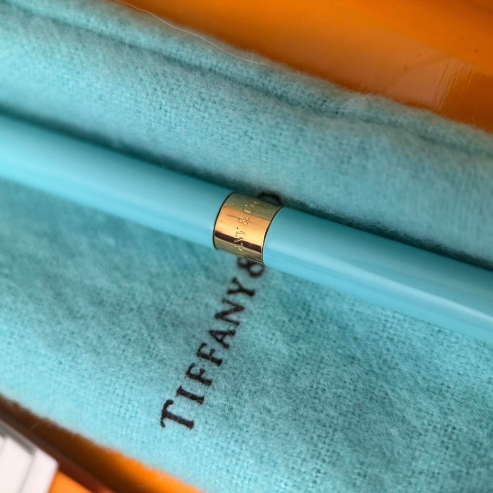 Tiffany & Co. Drawstring Pouch in Tiffany Blue with Twisted Cord